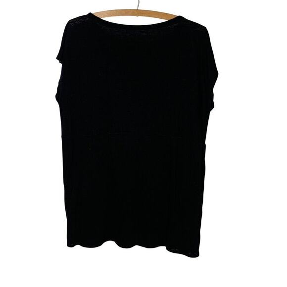 Eileen Fisher Petites Black Casual Boxy Mini Dress    - Size PS - Picture 2 of 7